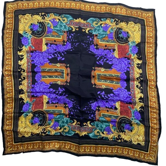 Huali Accessories - Huali 100% silk scarf large chinese vibrant colors